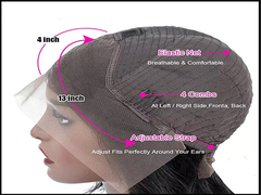 4*4인치 13*4인치 스위스 랜스 넷 헤어 패이크