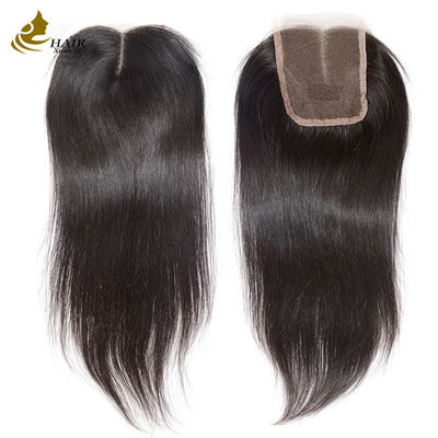품질  Straight Hair Swiss Lace Frontal Closure 4x4 Natural Color Middle Part 공장