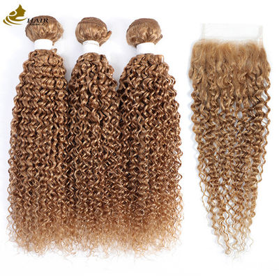 품질  27 Colored Weft Ombre Human Hair Extensions Curly Virgin 100g/Bundle 공장
