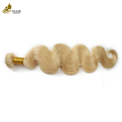 품질  100% Virgin Brazilian Raw Hair Ombre Human Hair Extensions 613 Blonde Hair Bundles Weft 공장