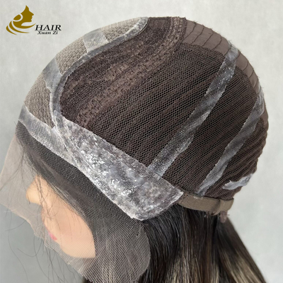품질  Vietnamese Human Hair Glueless Straight Lace Front Wig With Silicone 공장
