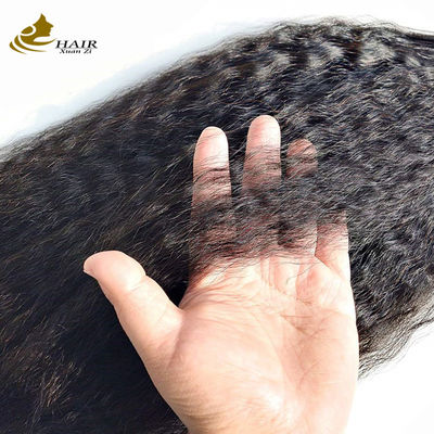 Kinky Straight Prebonded Nano Human Hair Extensions 자연 검은색 18인치