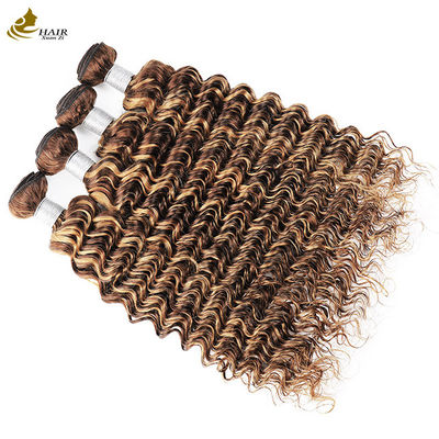 피아노 4/27 옴브레 인적 머리카락 확장 Deep Wave Hair Bundles