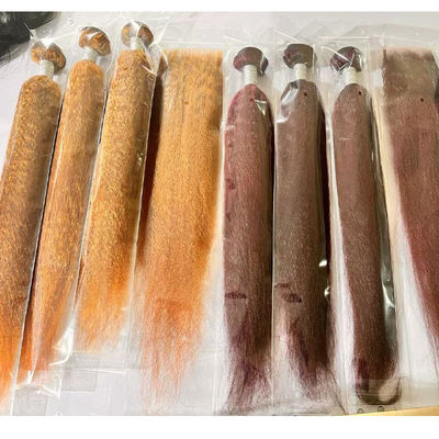 소매 Ombre 인적 머리카락 확장 브라질 킨키 직선 야키 머리카락 엮기 펀들