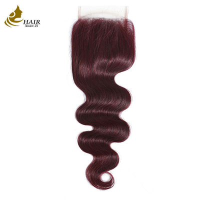 Virgin Ombre 99j Body Wave 인모 넥타이 닫기 아기 머리카락