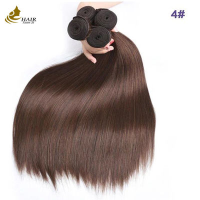 4# 색상 초콜릿 갈색 직선 뭉치 인모 뭉치 엮기
