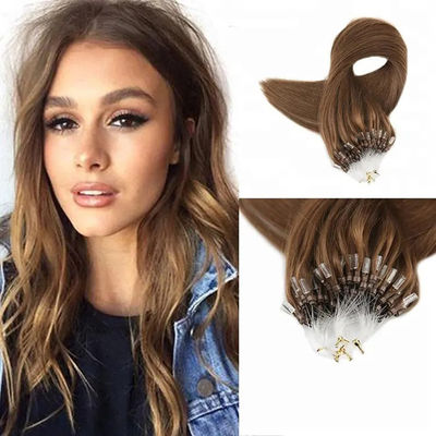 100% Virgin Human Nano Micro Ring Hair Extension 갈색