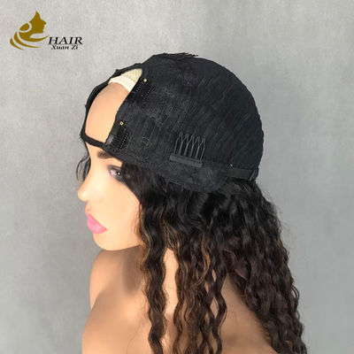 위그 여자 긴 곱슬 파동 1b/4/27 색인 인모 U 모양 위그