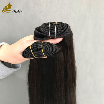Customized Human P1b/2# Color Clip In Hair Extensions Straight 120 Grams